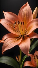 Stargazer lily flowers 3d