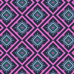 Tribal traditional fabric batik ethnic. ikat floral seamless pattern leaves geometric repeating Vector Design for wallpaper, wrapping, fashion, carpet, clothing, home decoration. Vector illustration