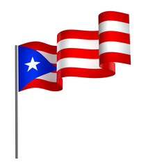Puerto Rico flag element design national independence day banner ribbon png
