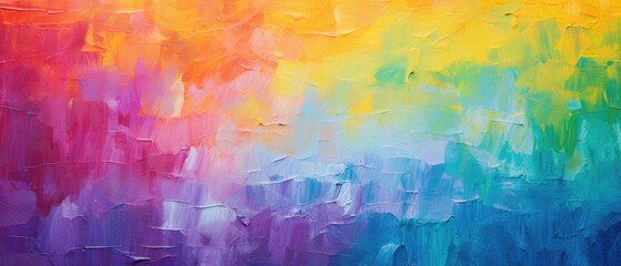 Captivating closeup showcasing an abstract rough texture in organic rainbow colors, perfect for adding a lively and artistic touch to your design, Ai Generated.