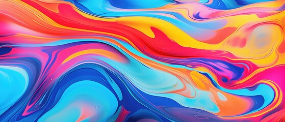 An abstract background featuring bold colors in a swirl and waves texture, Ai Generated. - obrazy, fototapety, plakaty