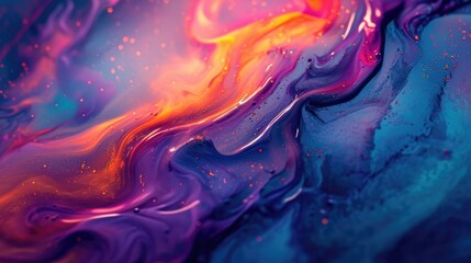 Capturing the fluid abstraction of liquid paint in dynamic motion, Ai Generated.