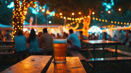 Lively street bar ambiance with bokeh background, perfect for outdoor dining. Ai Generated