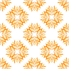 Abstract orange gold seamless luxury background. Flat vector.