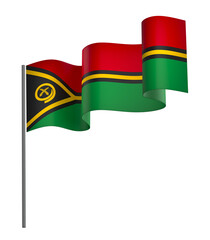 Vanuatu flag element design national independence day banner ribbon png
