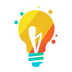 bulb lamp idea creative logo icon png