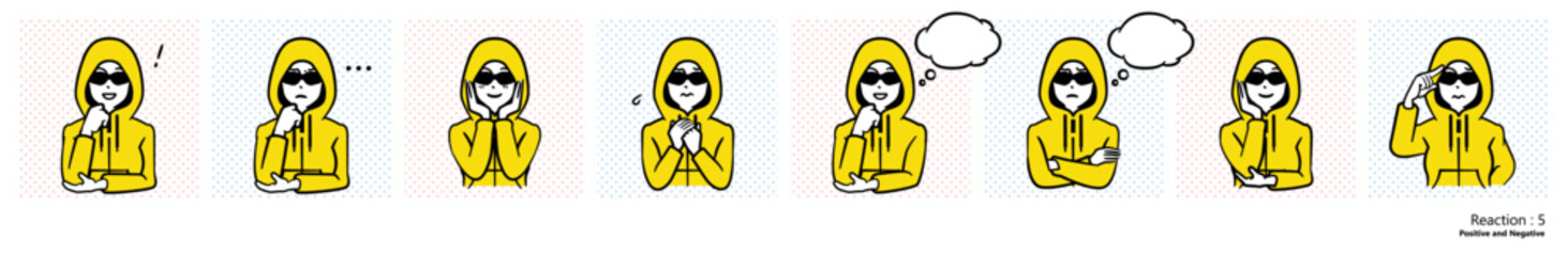 人物イラスト｜犯罪者（リアクション５）