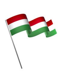 Hungary flag element design national independence day banner ribbon png

