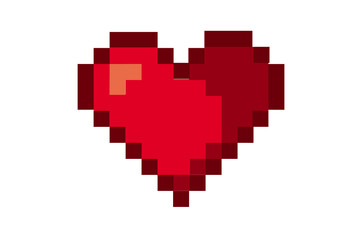 red pixel heart