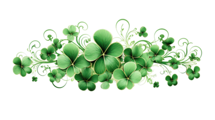 St. Patrick’s Day isolated on transparent background, Generative ai.