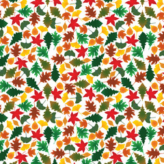 a bunch of autumn or fall leaves