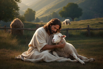 A concept of Jesus recovered the lost sheep as in bible