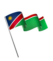 Namibia flag element design national independence day banner ribbon png
