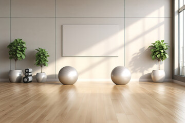 Fototapeta na wymiar modern home gym interior.