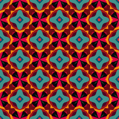 simple abstract flower batik indian block