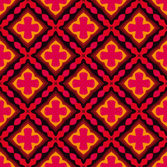 simple abstract flower batik indian block