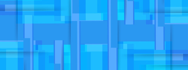 Soft blue background with abstract square shape, dynamic and geometrical banner concept. Vector graphic illustration.