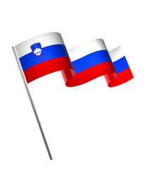 Slovenia flag element design national independence day banner ribbon png

