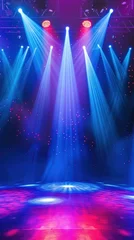 Tafelkleed Sound studio scene with colorful lighting concert stage background © BOMB8