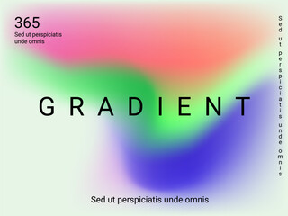 Liquid on colorful background. Bright mesh blurred pattern in pink, blue, green tones.