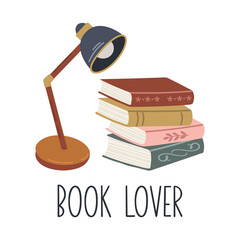 Book lover funny slogan inscription. Reading vector quote. Illustration for prints on t-shirts and bags, posters, cards. Isolated on white background. Inspirational phrase.
