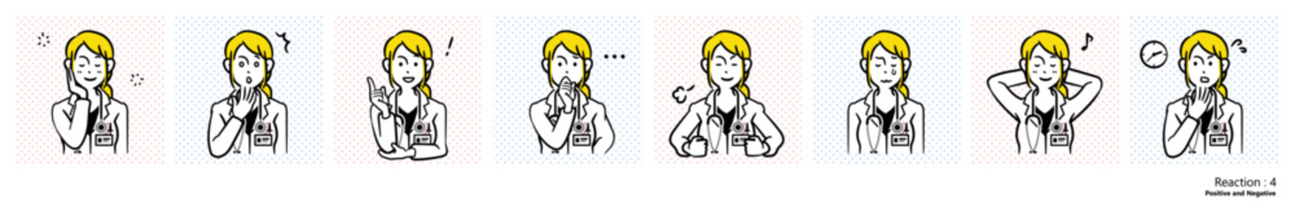 人物イラスト｜医師（リアクション4）