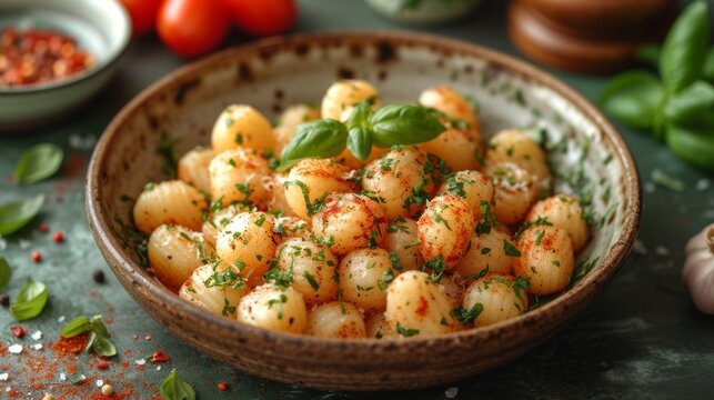 Image of Delicious Gnocchi in Italy Generative AI
