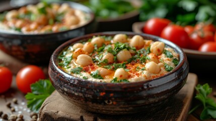 Middle Eastern Cuisine - Hummus Generative AI