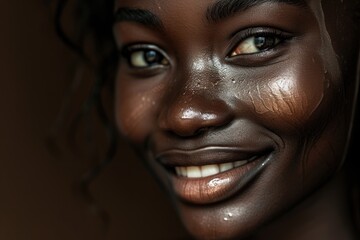 Beautiful Healthy and Happy African American Womans Beauty