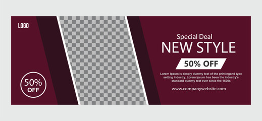 Abstract Sale Facebook cover banner template