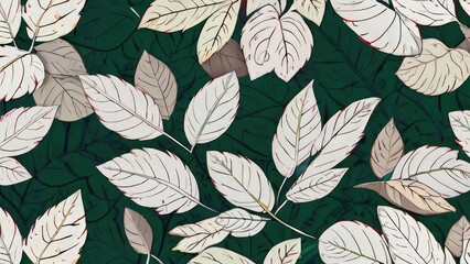 seamless pattern with leaves