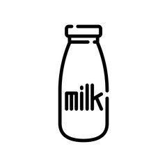 milk bottle icon design vector template