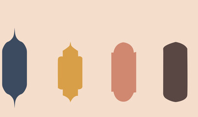 ice cream cone set of Ramadan  icon