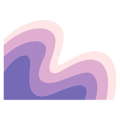 Purple wave element for border corner background template