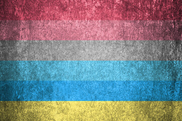 Genderflux Pride Flag on metal surface. Genderflux Pride Flag is one of the sexual minority of LGBT community
