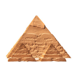 Pyramids of giza isolated on transparent and white background. Ideal for use in advertising. Generative ai - obrazy, fototapety, plakaty