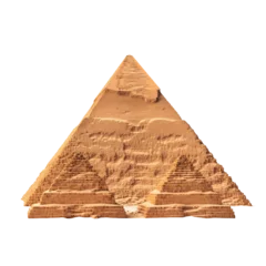 Foto op Canvas Pyramids of giza isolated on transparent and white background. Ideal for use in advertising. Generative ai © Dima