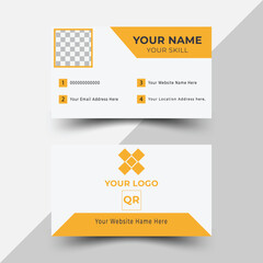 Business card design template, Clean professional business card template, visiting card, business card template Yolo And White.