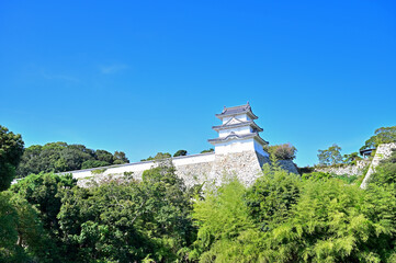 Tatsumi turret of Akashi castle which is remaining three-story turret, Akashi city, Hyogo...