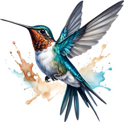 Obraz premium Close-up image of a Bee hummingbird bird. 