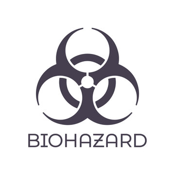 Biohazard or hazardous biological materials caution graphic icon 