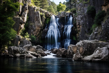 Fototapeta na wymiar waterfall in the forest. 