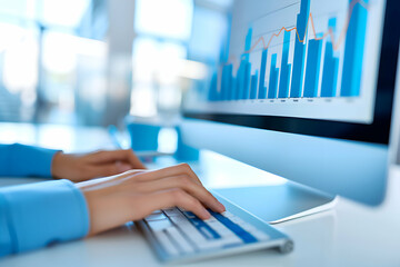 business - analyzing data - charts, graphs
