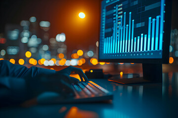 business - analyzing data - charts, graphs