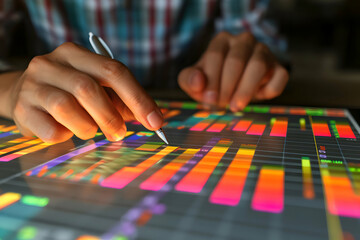 business - analyzing data - charts, graphs