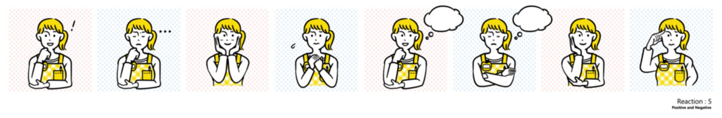 人物イラスト｜保育士（リアクション）