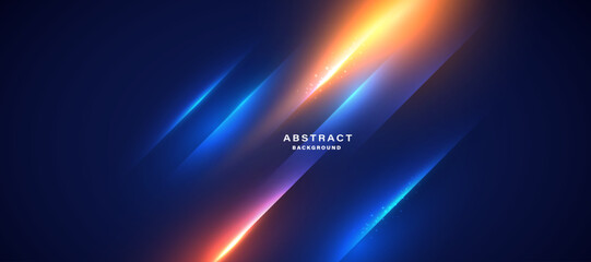 Abstract futuristic background with glowing light effect.Vector illustration. - obrazy, fototapety, plakaty