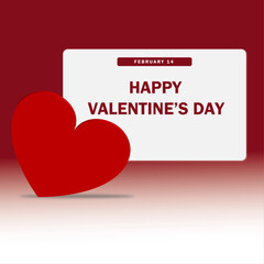 Valentine day card, background with heart