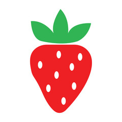 Strawberry vector icon isolated with background.