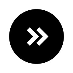 Double Arrow Right Circular Black Icon